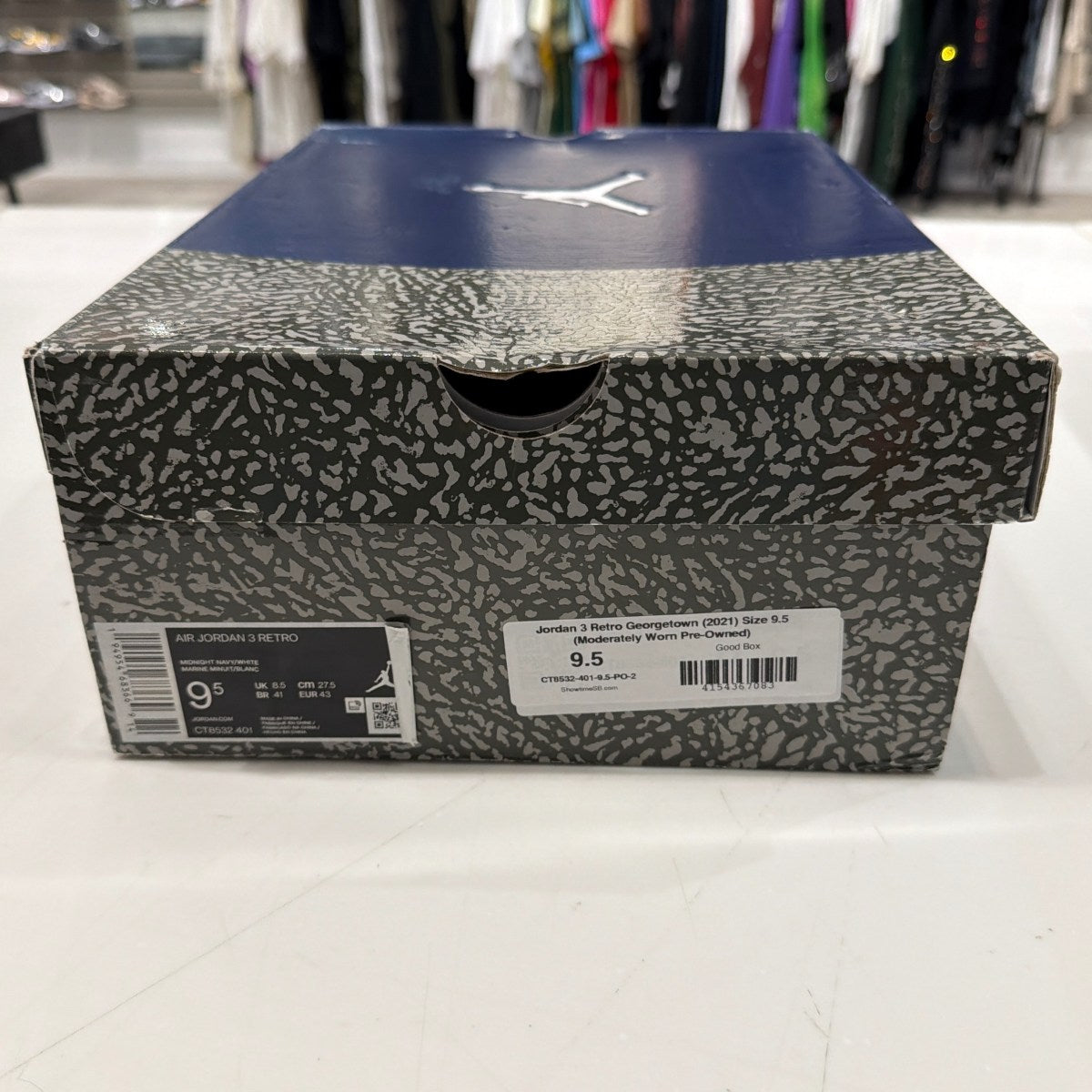 Jordan 3 Retro Georgetown (2021) Size 9.5 (Moderately Worn Pre-Owned)