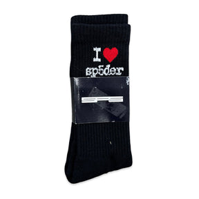 Sp5der I love SP5 Socks Black