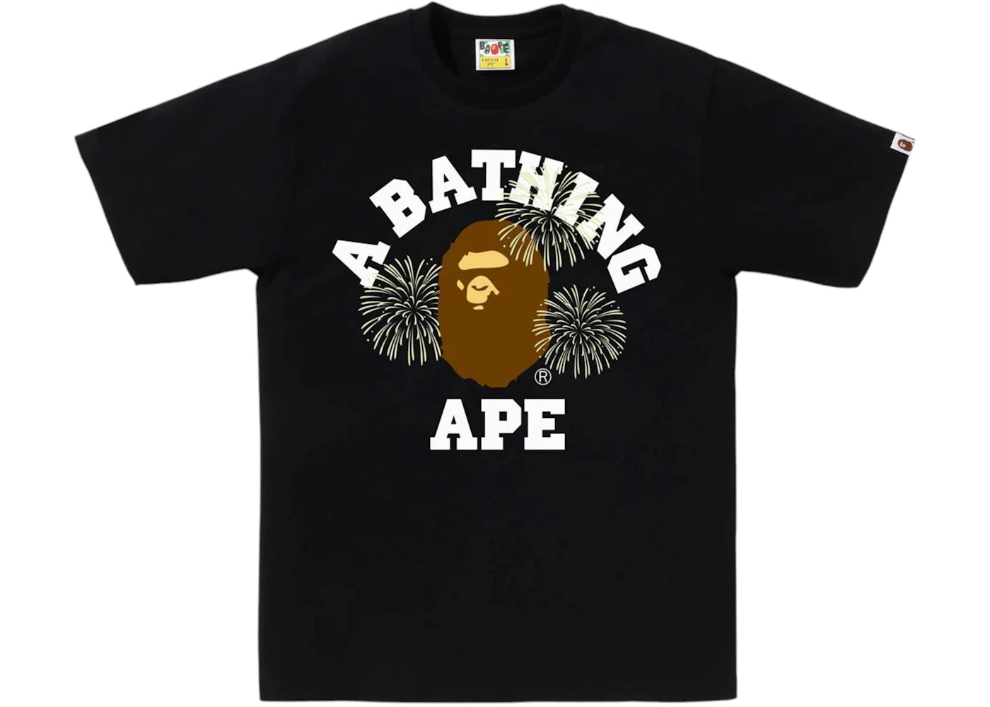 BAPE Firework College Tee Black