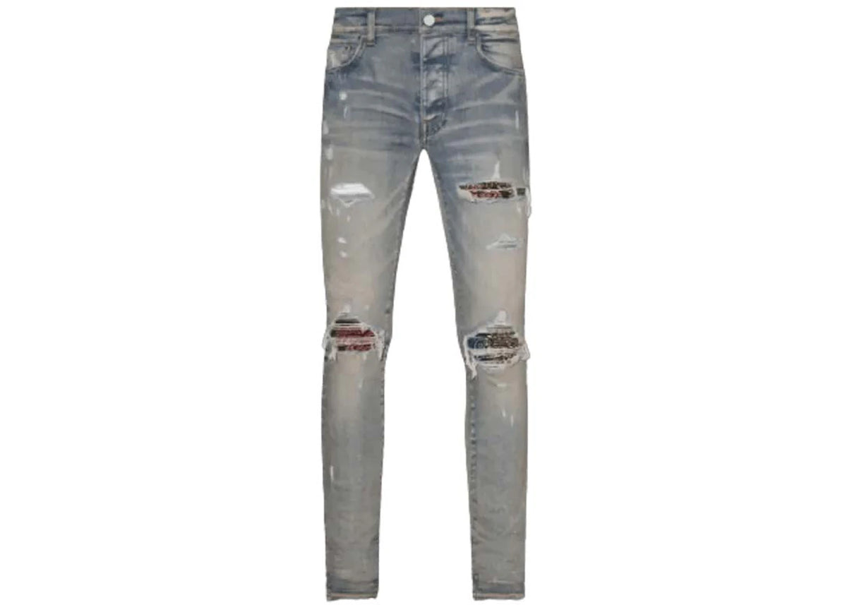 AMIRI Rainbow Paisley Thrasher Jeans Clay Indigo