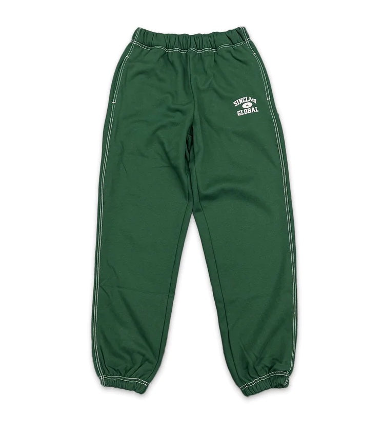 Sinclair Contrast Stitch Sweatpants Forest Green