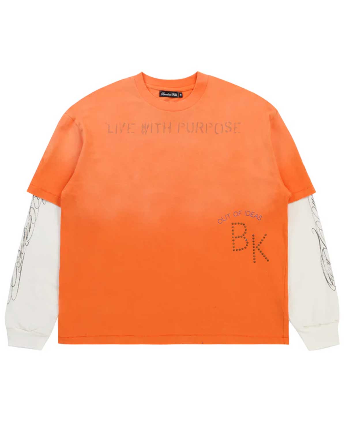 Boredom Kills Purpose Double Tee LS Orange