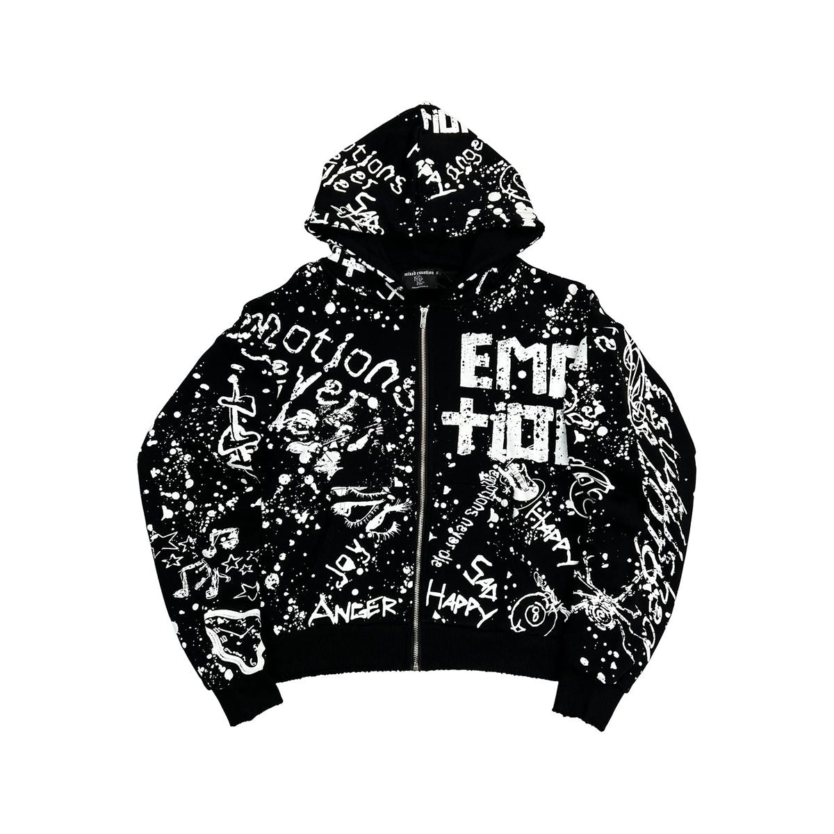 Mixed Emotions Black 'Graffiti' Hoodie