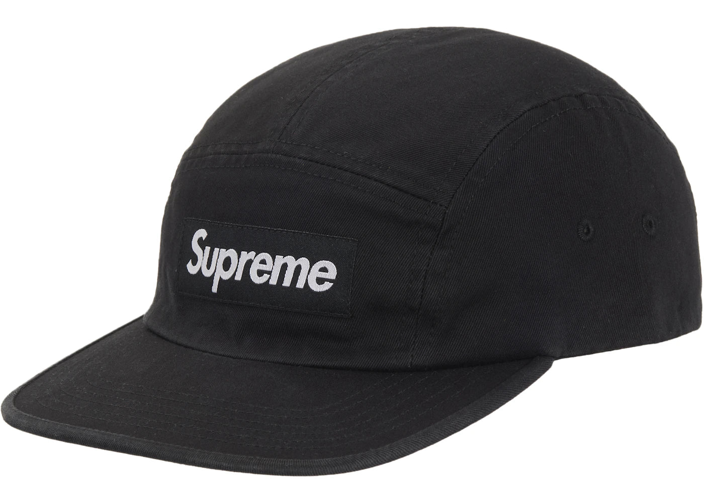 Supreme Washed Chino Twill Camp Hat (FW25) Black