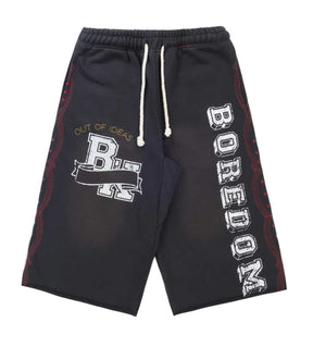 Boredom Kills Black Collegiate Shorts