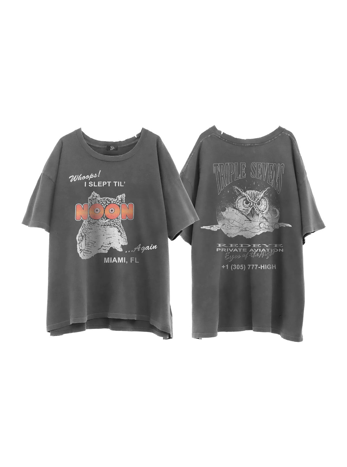 Triple Sevens Night Owl Tee Black