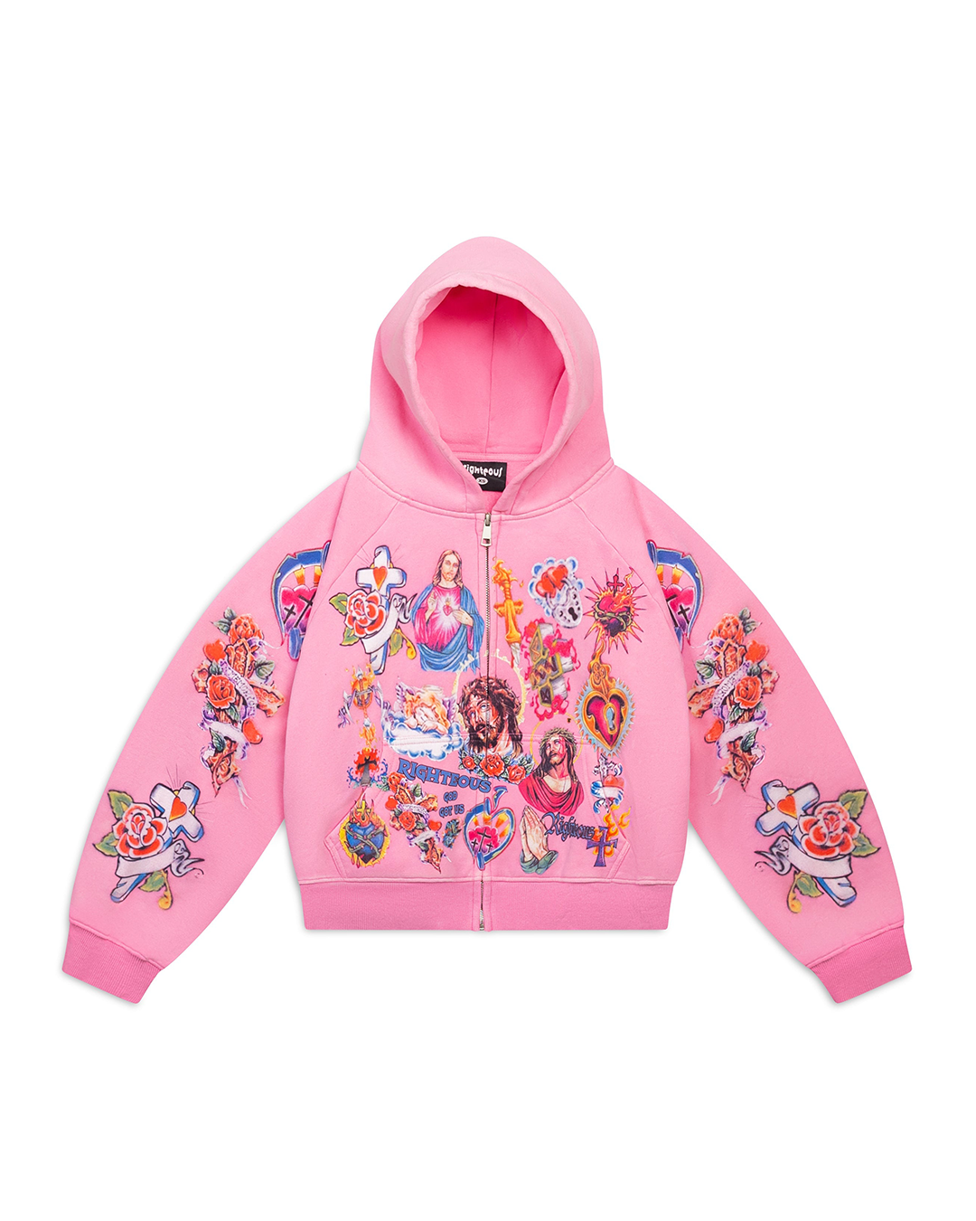 Righteous Risen King Pink Hoodie
