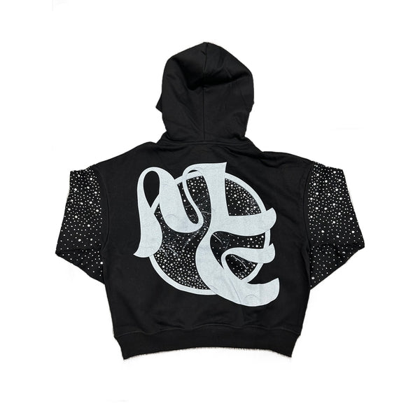 Mixed Emotions Fallen Angels Rhinestone Hoodie
