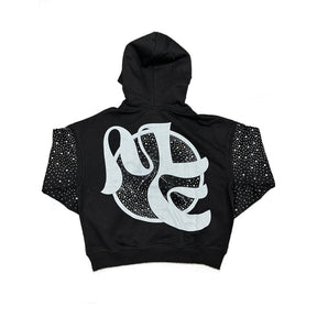 Mixed Emotions Fallen Angels Rhinestone Hoodie