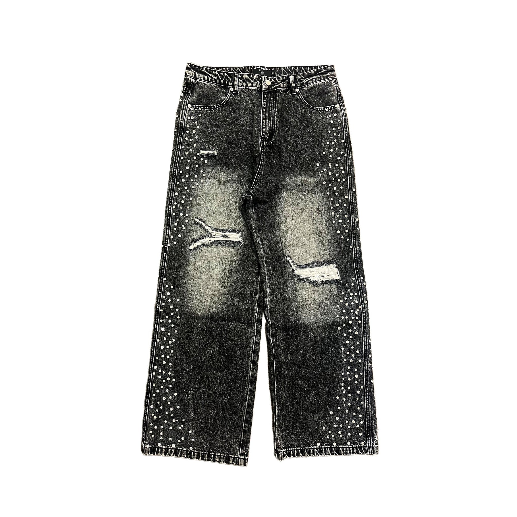 Mixed Emotions Grey ‘Stone’ Baggy Jeans