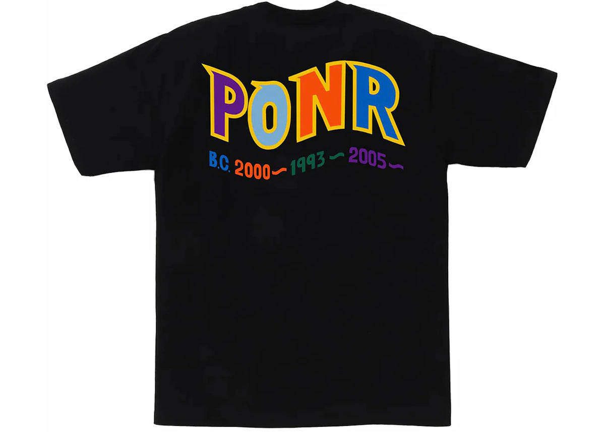 BAPE Colors Shark PONR Tee Black