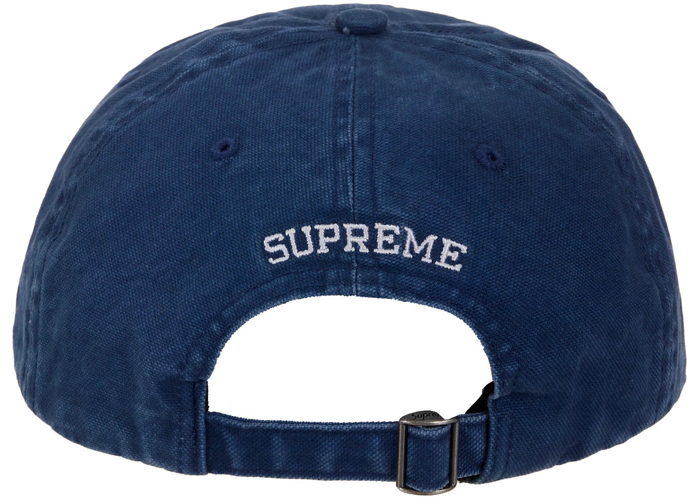 Supreme Washed Canvas S Logo 6-Panel Hat (FW26) Blue