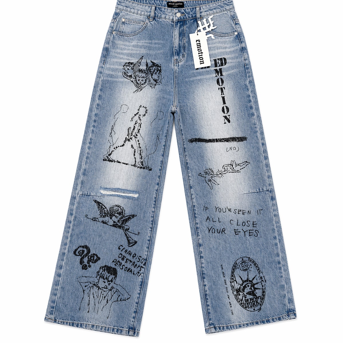 Mixed Emotions Blue “Canvas” Denim