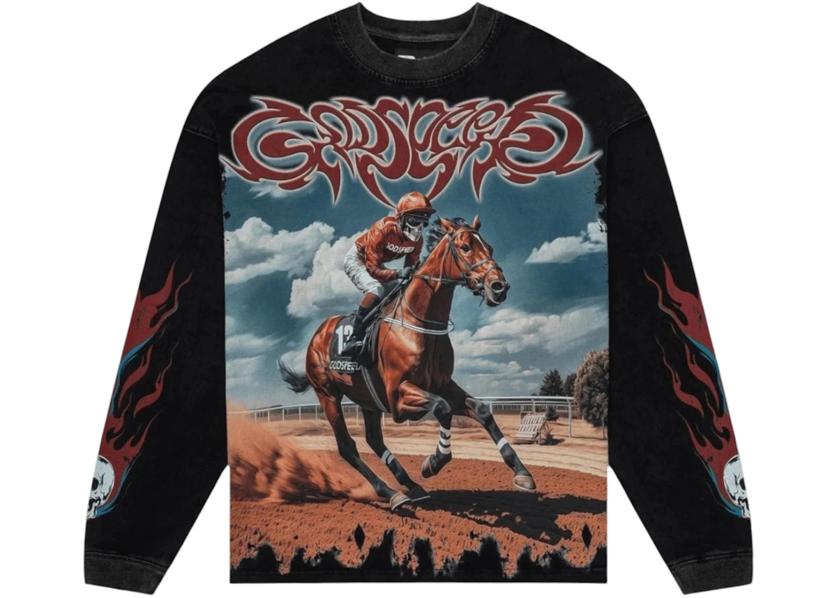 Godspeed Thoroughbred LS Tee Black Wash