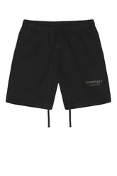 Fear of God ESSENTIALS Jet Black Soccer Fleece Sweat Shorts