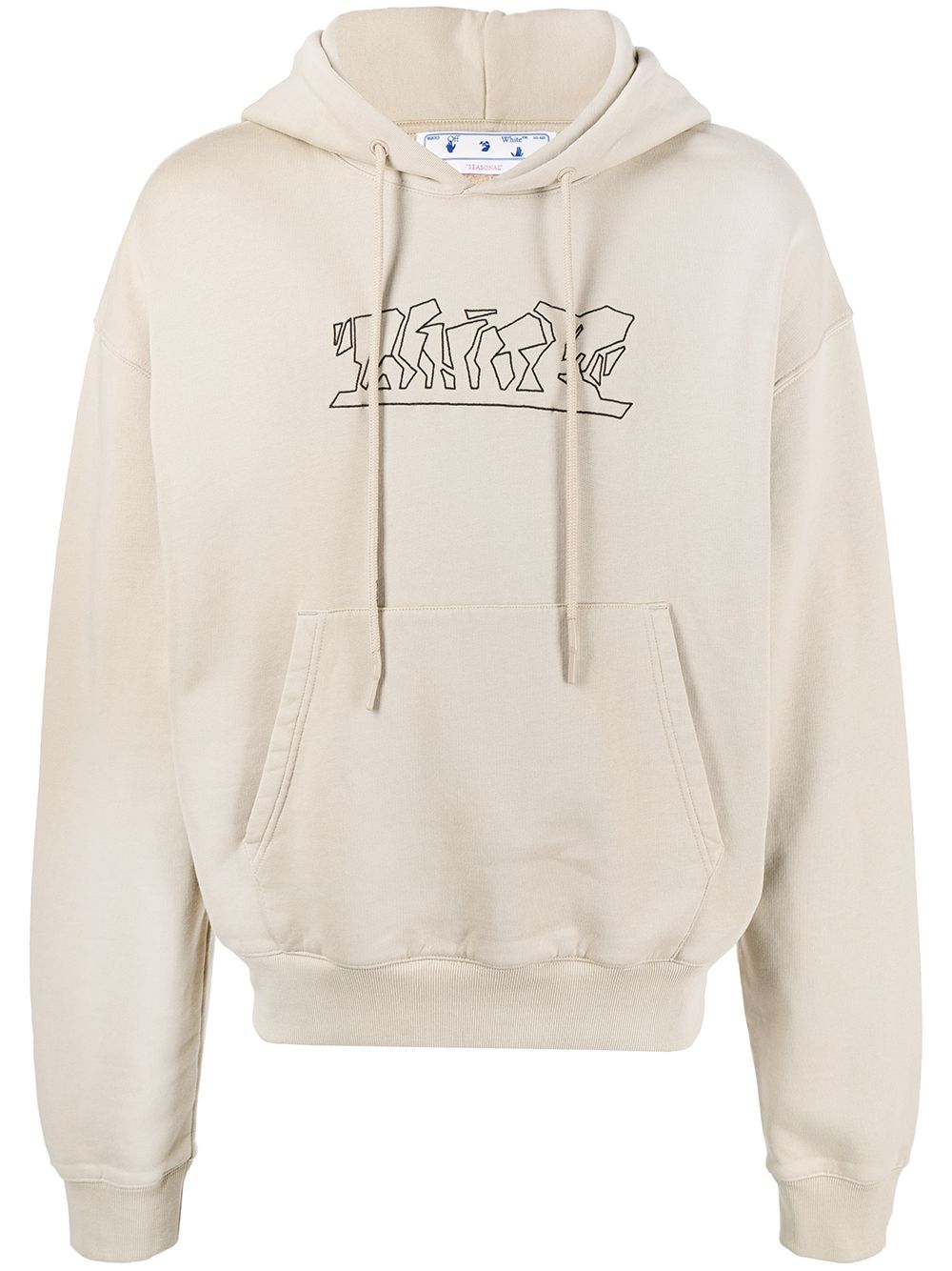 Off-White logo-embroidered Cotton Hoodie