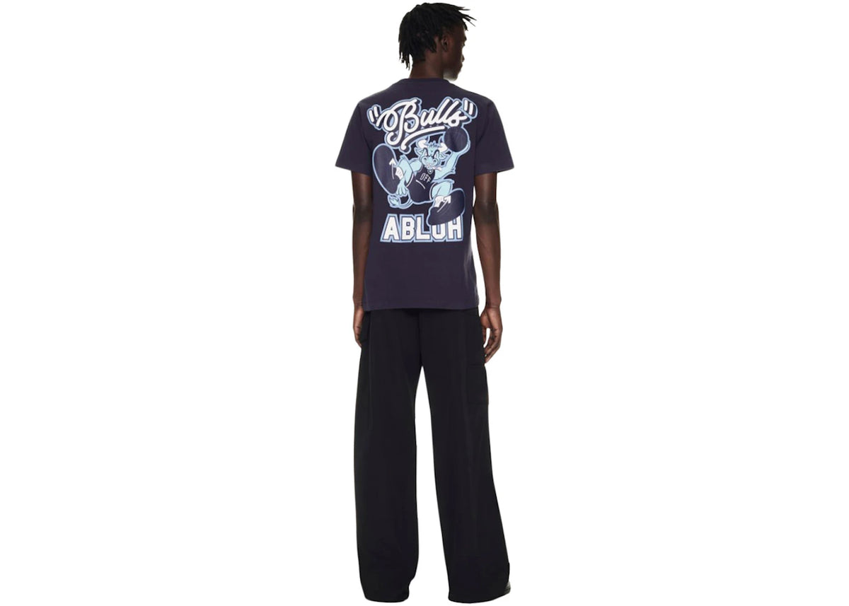 OFF-WHITE C/O Chicago Bulls T-shirt Navy/White/Light Blue