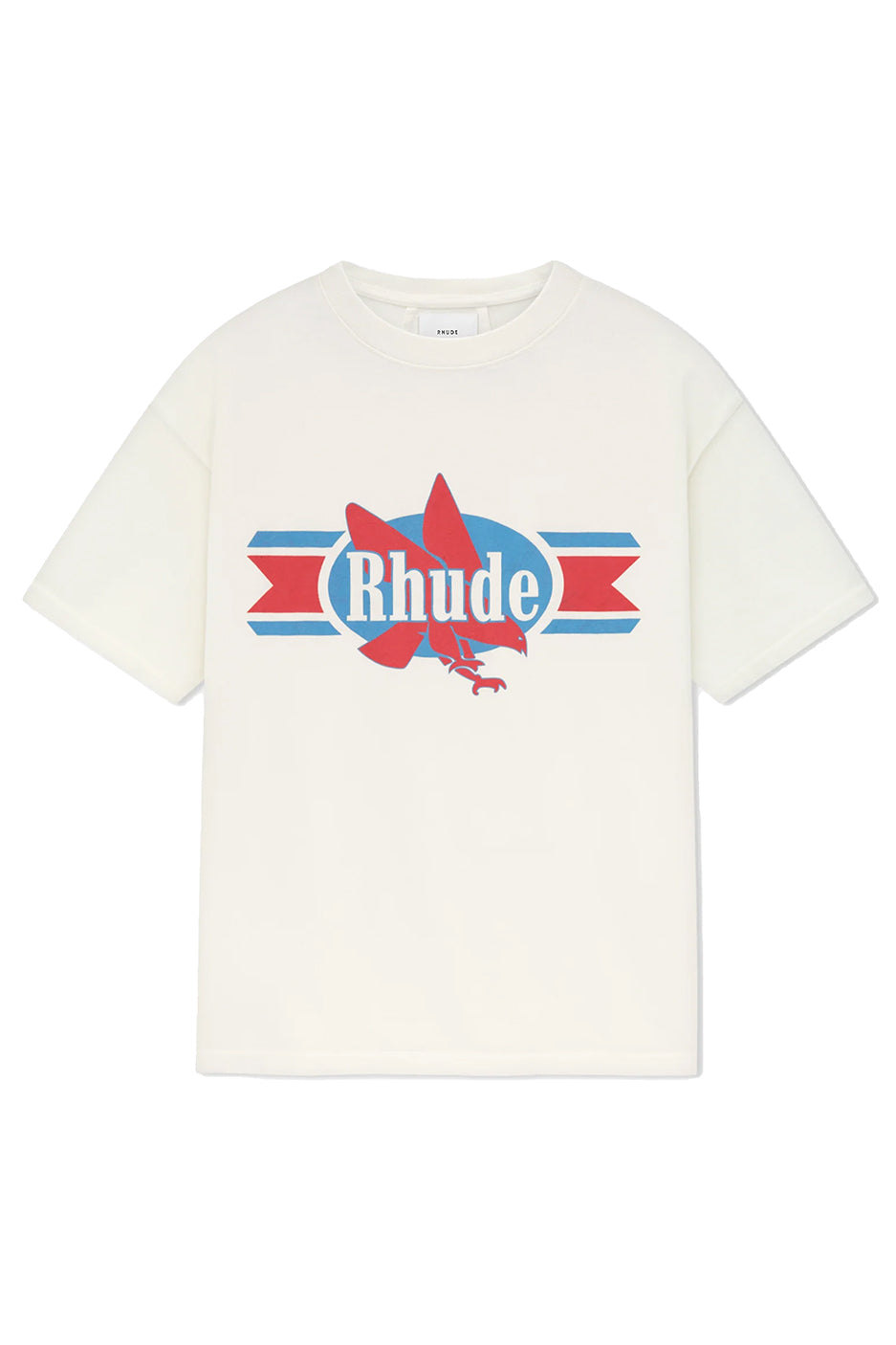 Rhude Chevron Eagles Tee Cream