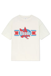 Rhude Chevron Eagles Tee Cream