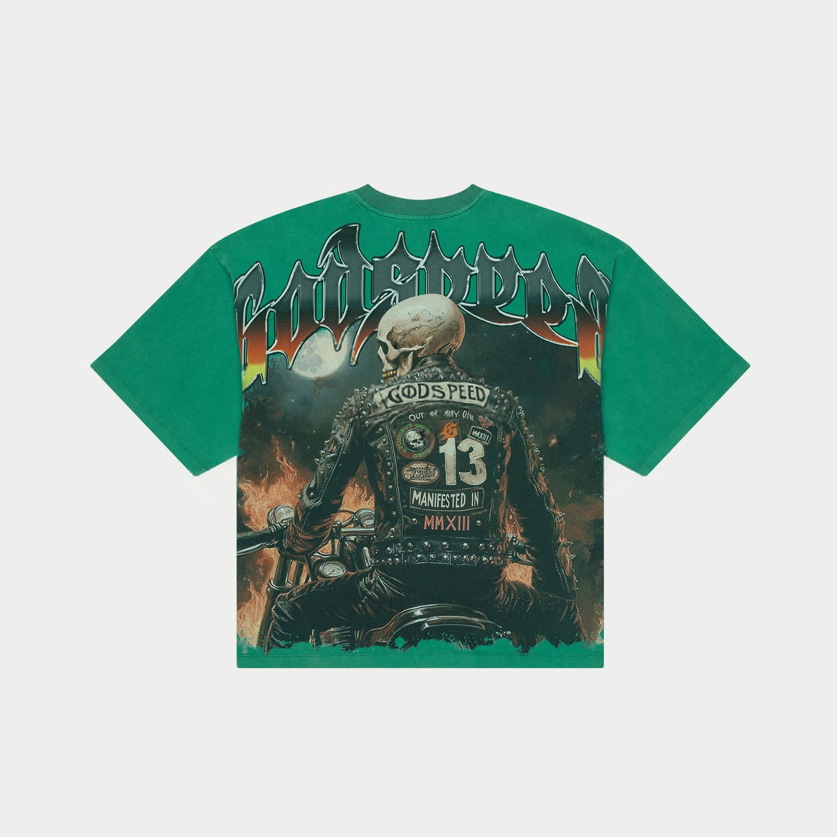 Godspeed Biker Nation Tee Shamrock
