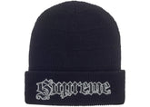 Supreme Metallic Stripe Beanie Black