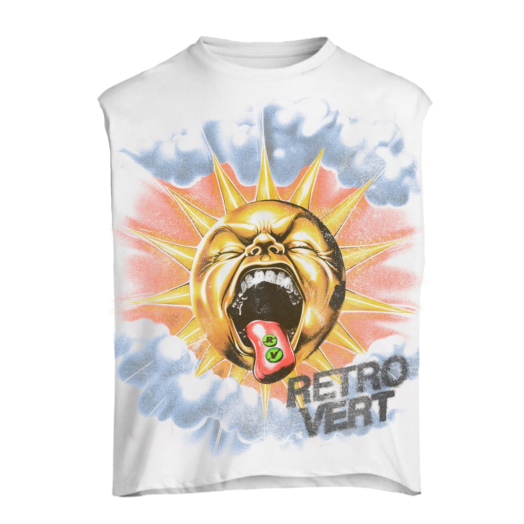 Retrovert Sun Tongue Tee Cut-Off