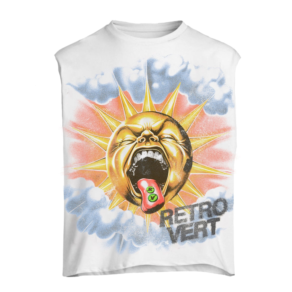 Retrovert Sun Tongue Tee Cut-Off