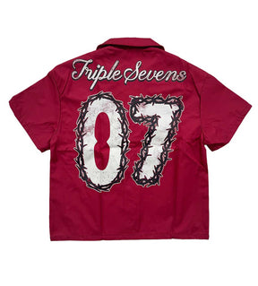 Triple Seven Nylon Top Red