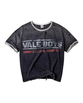 Vale Forever Oreo Ringer Tee Black