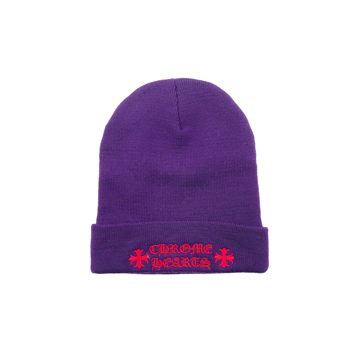 Chrome Hearts Embroidered Purple Beanie