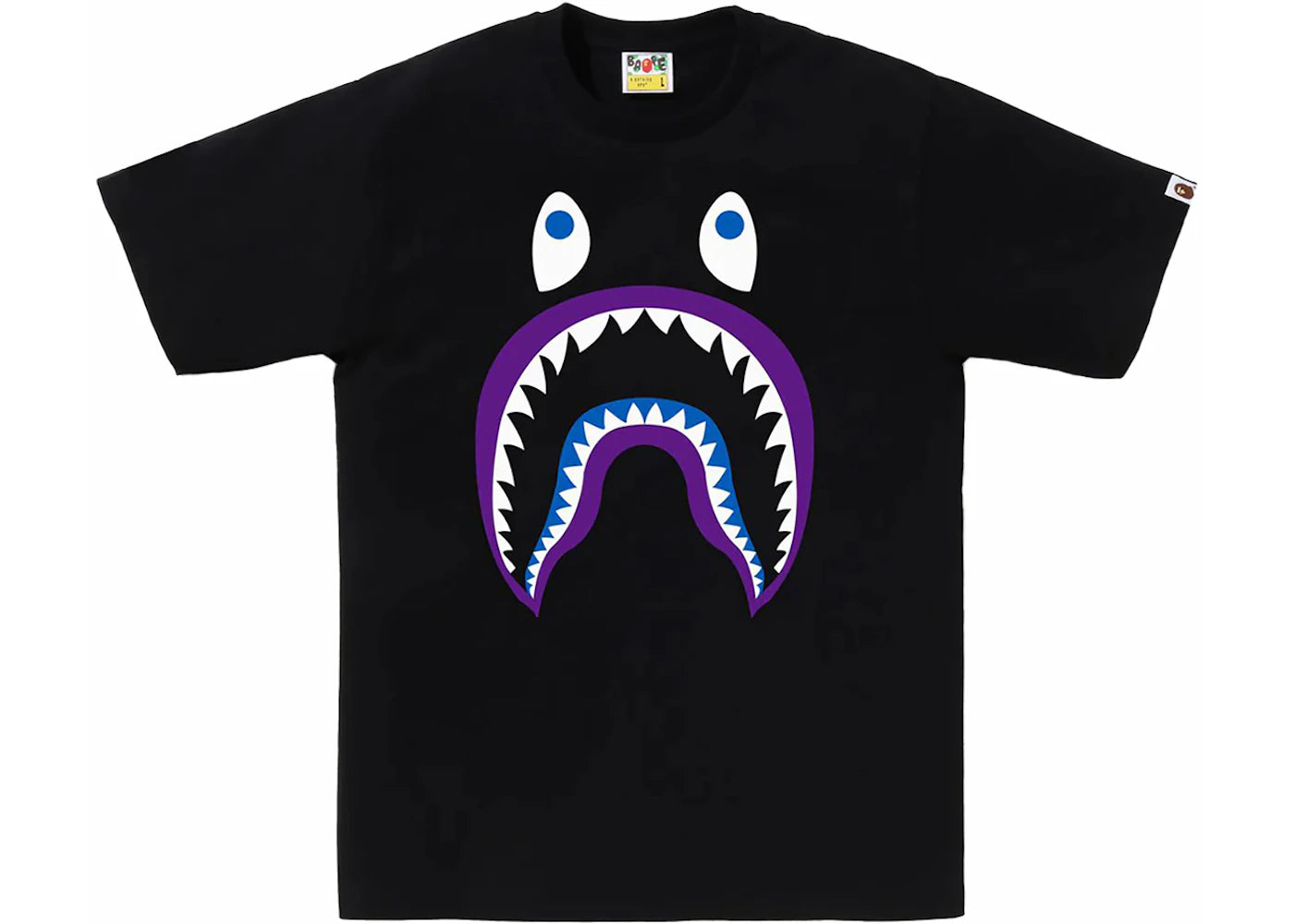 BAPE Colors Shark PONR Tee Black