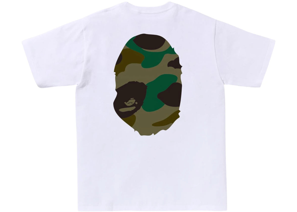 BAPE Giant 1st Camo Big Ape Head Tee White/Green
