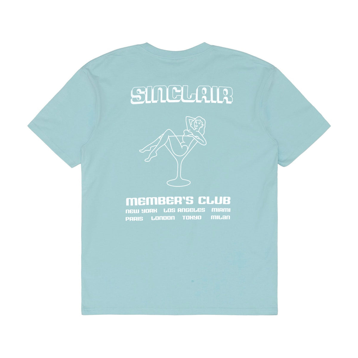 Sinclair Members Club Tour Tee Light Blue