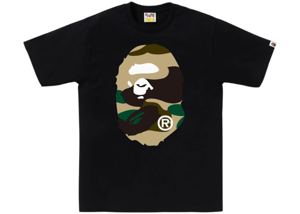 BAPE Giant 1st Camo Big Ape Head Tee Black/Yellow