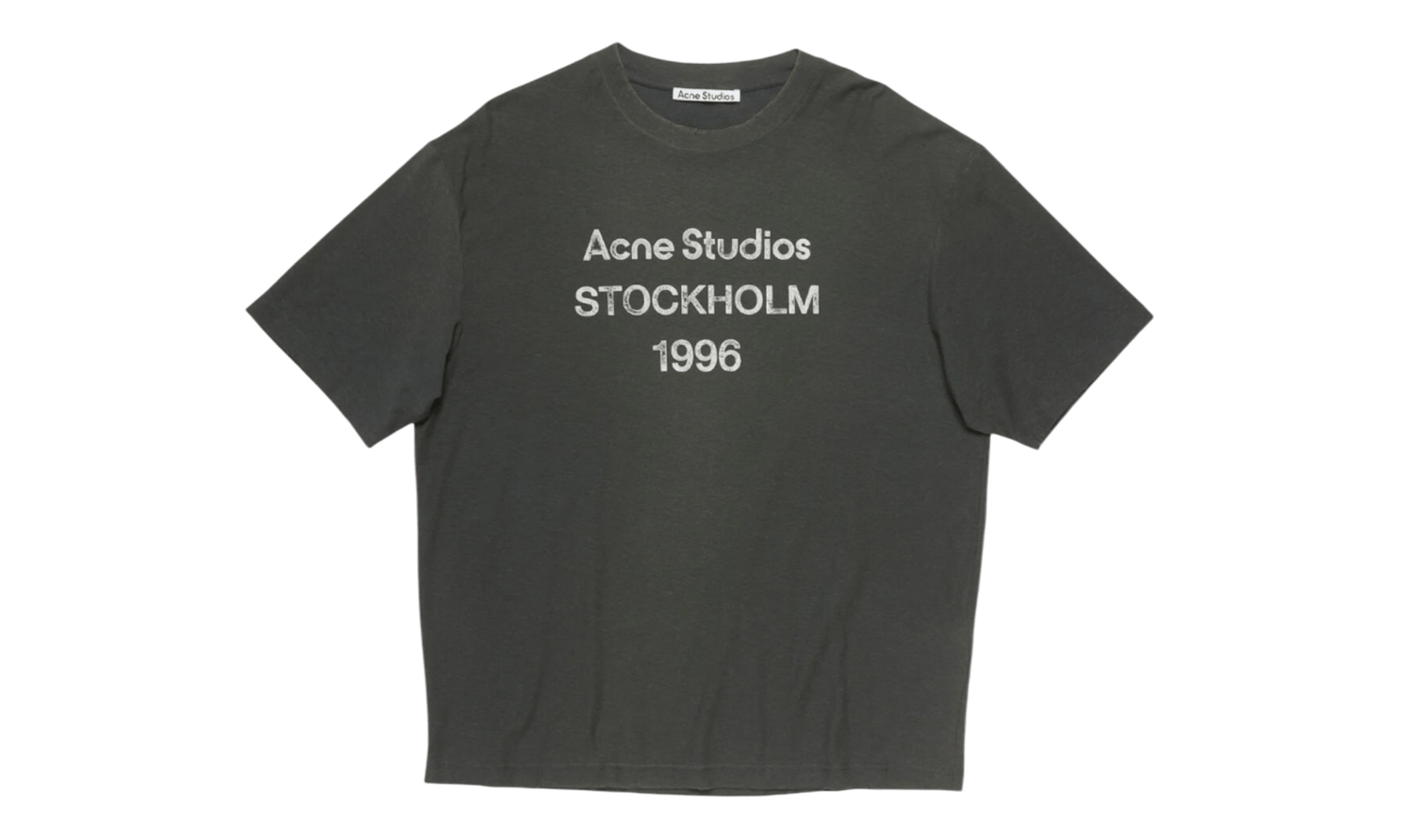 Acne Studios Sprayed Logo T-Shirt Faded Black