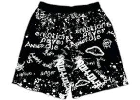 Mixed Emotions Graffiti Shorts Black