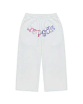 Sp5der Rhinestone OG Web Long Shorts White