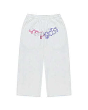 Sp5der Rhinestone OG Web Long Shorts White
