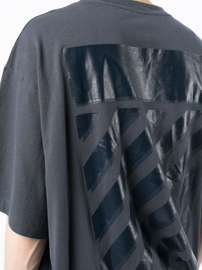 OFF-WHITE Diag Tab Navy Blue Tee