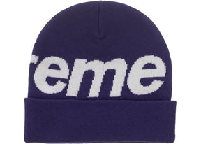 Supreme Big Logo Beanie (FW25) Purple
