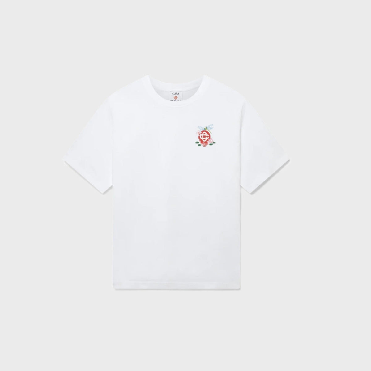 Casablanca 'Dragonfly Floral' T-Shirt White
