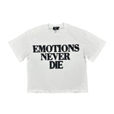 Mixed Emotions ‘End’ Rhinestone Tee White