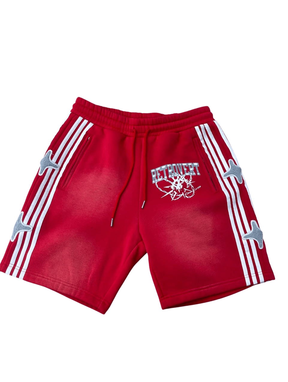 Retrovert Star Track Shorts Red