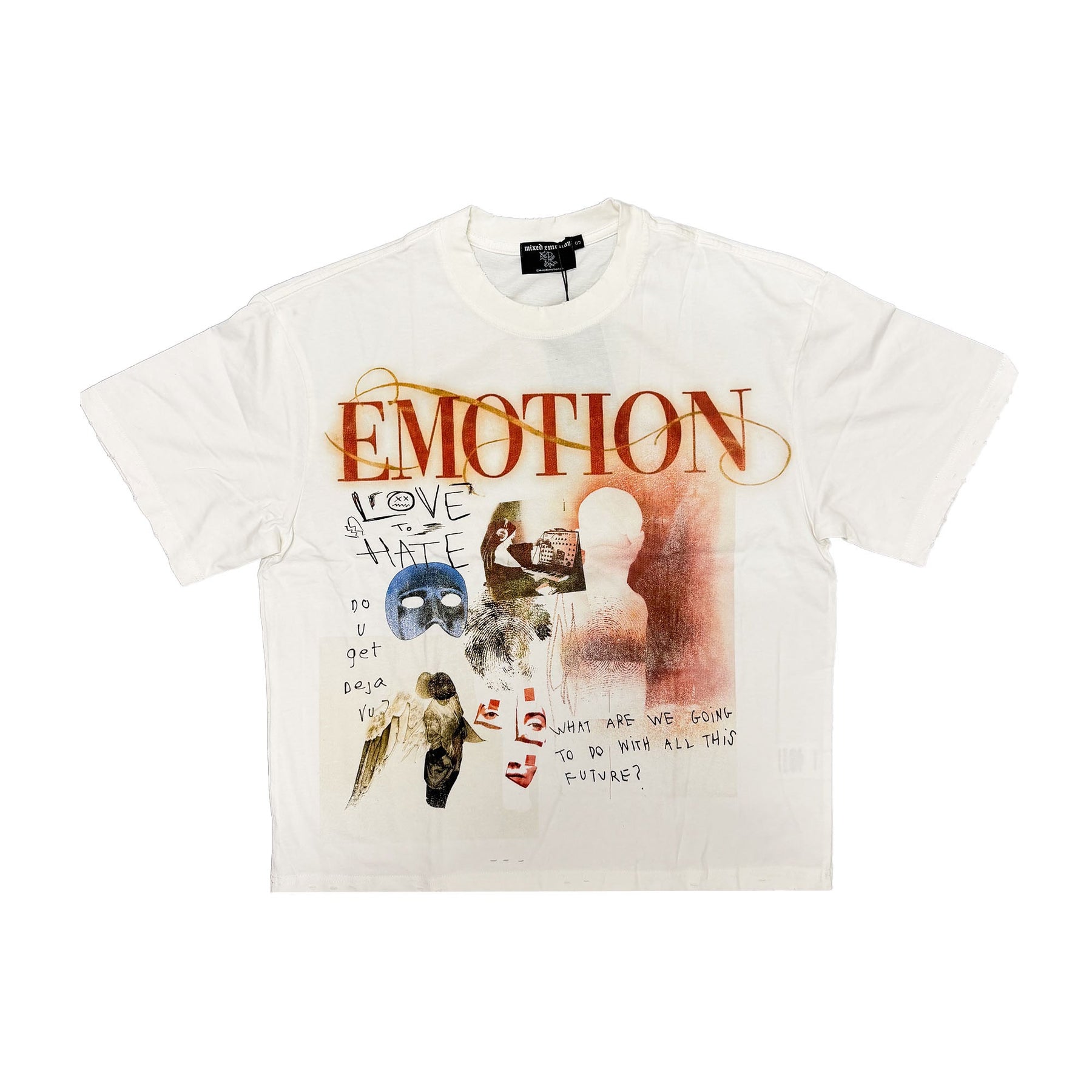 Mixed Emotion White "Deja Vu" Tee