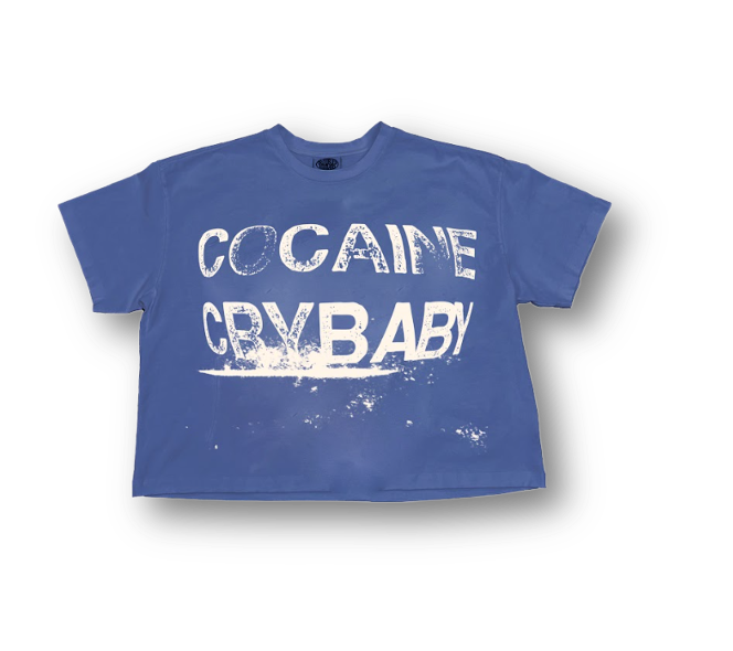 Troubled Humans Cocaine Crybaby Blue T-Shirt