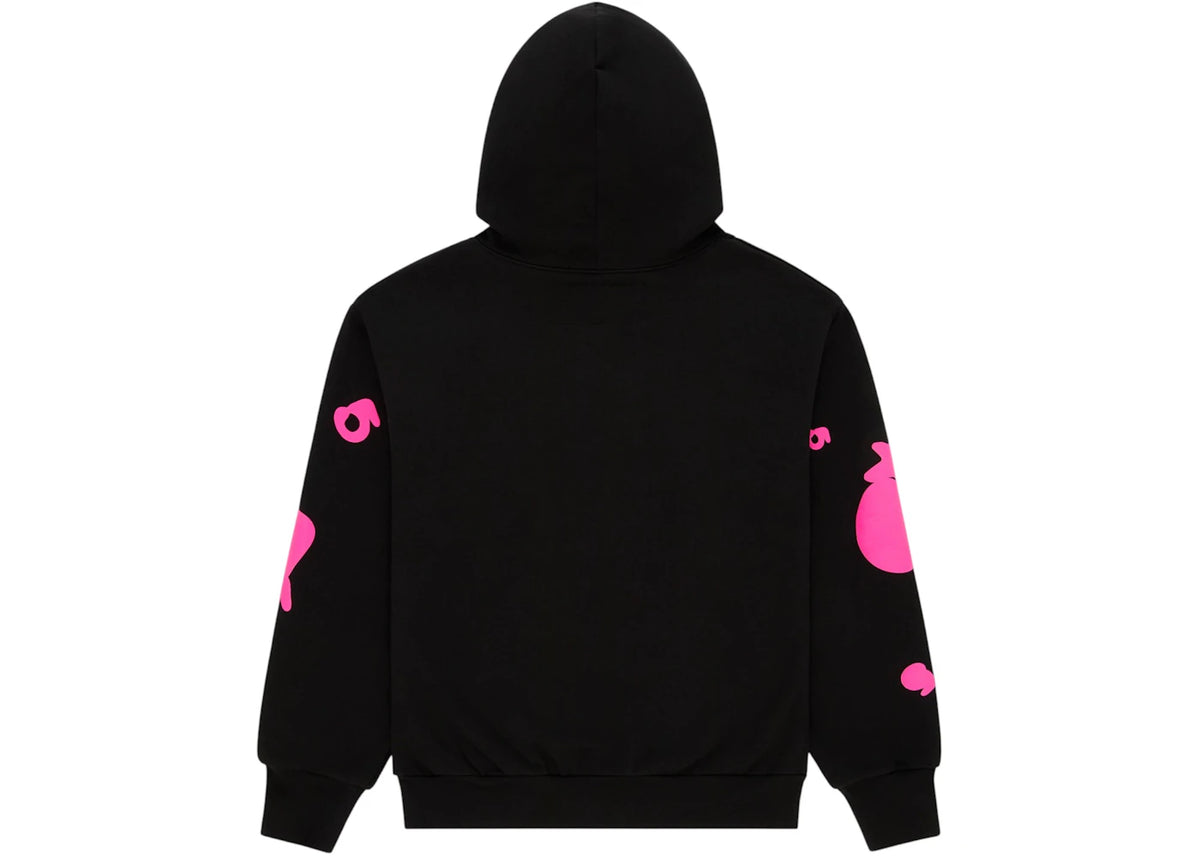 Sp5der Beluga Angel Number Hoodie Black