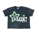 Troubled Humans Sex Addict Black T-Shirt