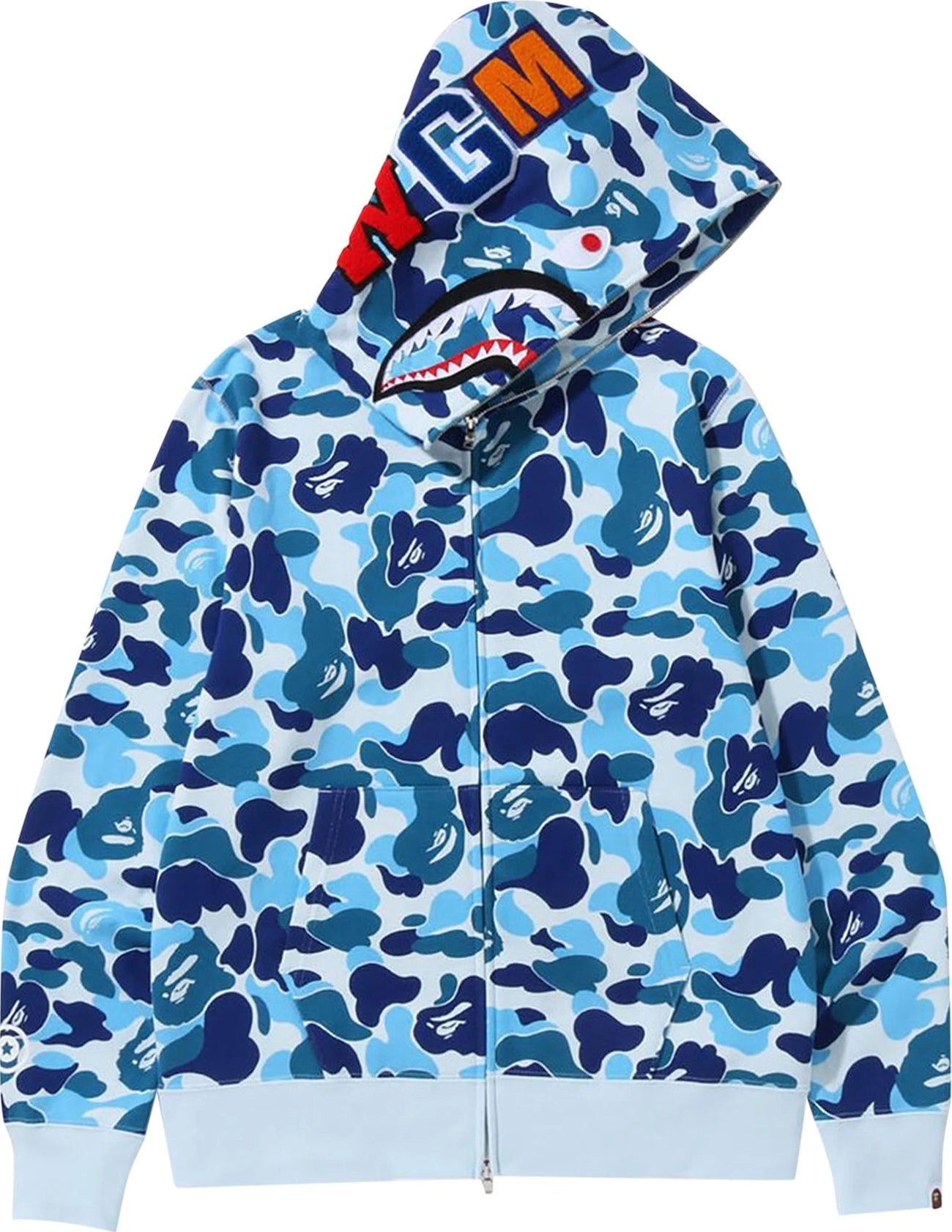 BAPE ABC Camo Shark Full Zip Hoodie 'Blue'