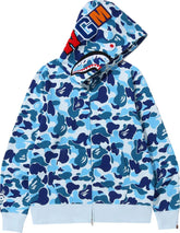 BAPE ABC Camo Shark Full Zip Hoodie 'Blue'