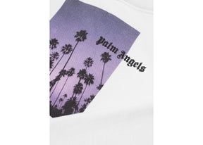 Palm Angels Stars and Palms Popover Hoodie White/Black/Purple Sunset